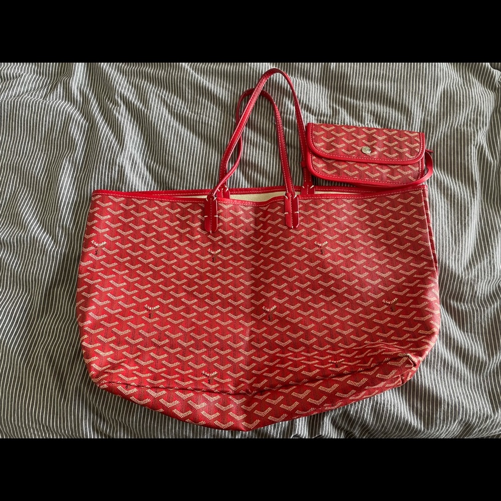 Red tote bag